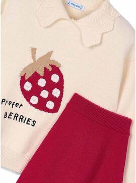 Set Mayoral gonna e maglione jacquard per ragazza