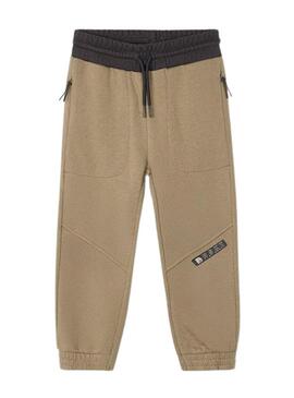 Pantaloni sportivi Mayoral active color tostato per bambini.