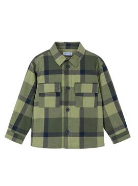 Camicia a quadri verde di Mayoral per ragazzo