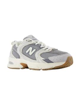Scarpe da ginnastica New Balance 530 bianche e grigie per donna