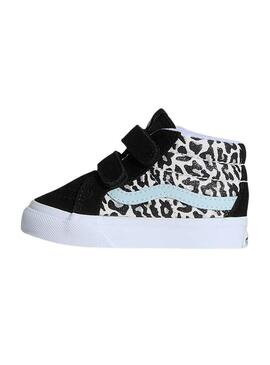 Scarpe Vans Sk8-Mid Leopardo per bambina piccola.