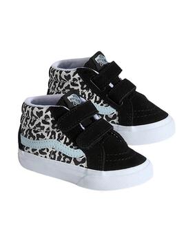 Scarpe Vans Sk8-Mid Leopardo per bambina piccola.