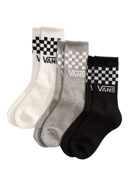 Pacco di 3 calze Vans Classic Check per bambini