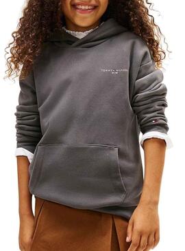 Felpa Tommy Hilfiger Mini Corp grigia per bambini