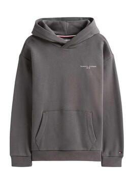 Felpa Tommy Hilfiger Mini Corp grigia per bambini