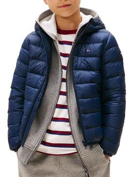 Giacca trapuntata Tommy Hilfiger blu navy per bambini