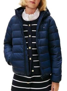 Giacca trapuntata Tommy Hilfiger blu navy per bambini