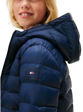 Giacca trapuntata Tommy Hilfiger blu navy per bambini