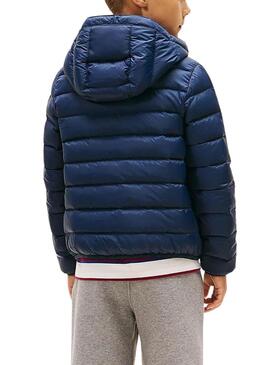 Giacca trapuntata Tommy Hilfiger blu navy per bambini