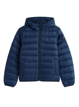 Giacca trapuntata Tommy Hilfiger blu navy per bambini