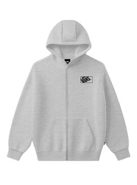 Felpa Vans con cerniera Blocked Box grigia per bambini