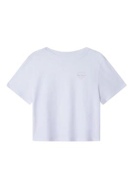 Maglietta Pepe Jeans Amanda logo bianco per ragazza