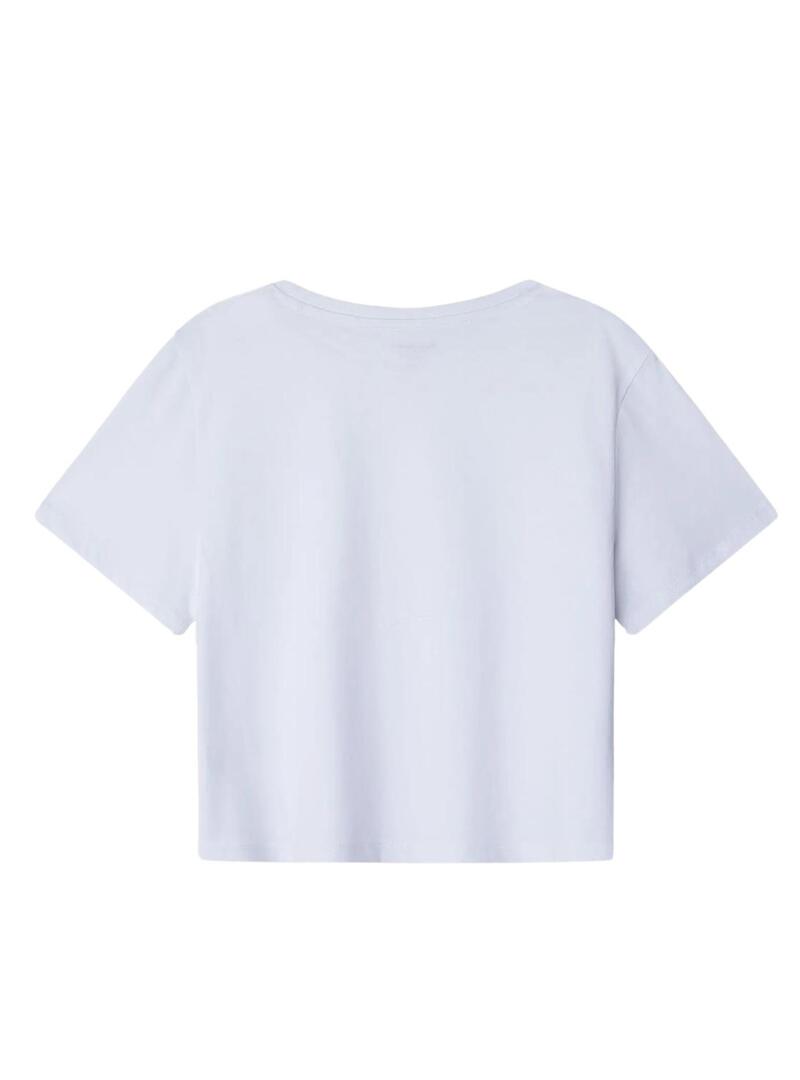 Maglietta Pepe Jeans Amanda logo bianco per ragazza