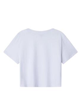 Maglietta Pepe Jeans Amanda logo bianco per ragazza
