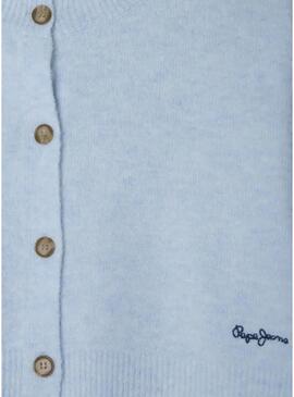 Cardigan Pepe Jeans Belu blu per ragazza.