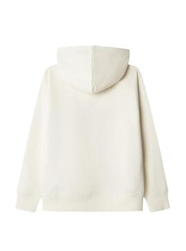 Felpa Pepe Jeans con cappuccio beige per bambino.