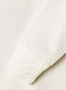 Felpa Pepe Jeans con cappuccio beige per bambino.
