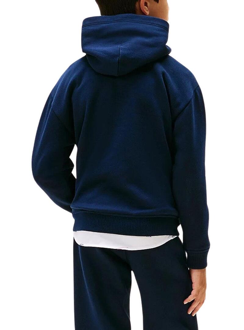Felpa bambino Tommy Hilfiger Flag Archive blu marino
