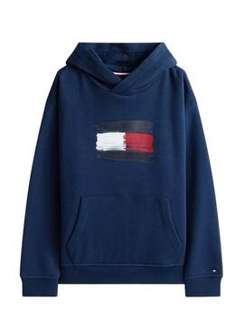 Felpa bambino Tommy Hilfiger Flag Archive blu marino