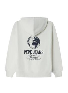 Felpa Pepe Jeans Iago beige per bambino
