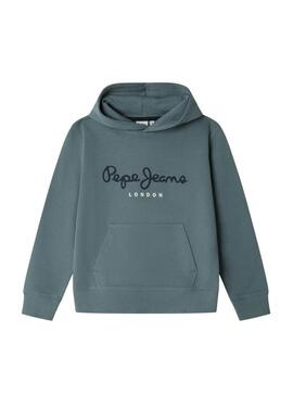 Felpa Pepe Jeans Art con cappuccio verde bambino