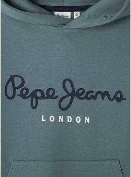 Felpa Pepe Jeans Art con cappuccio verde bambino