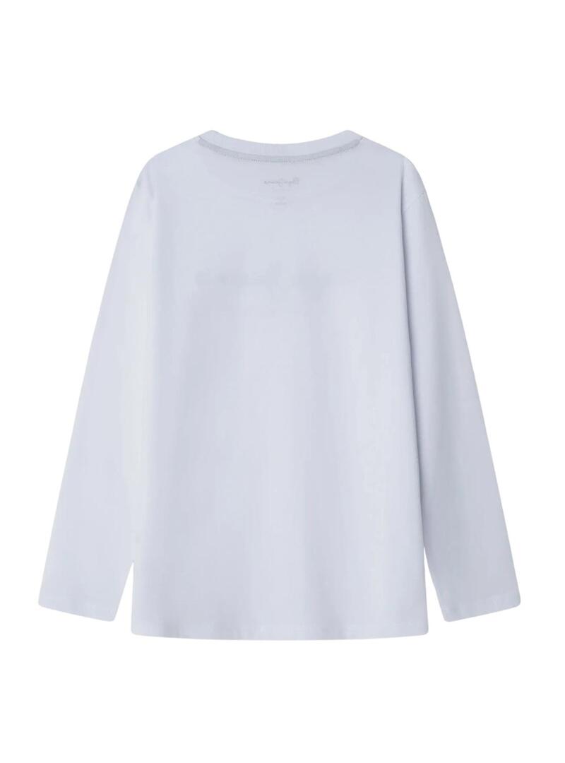 Maglietta Pepe Jeans New Herman con logo bianco per bambino