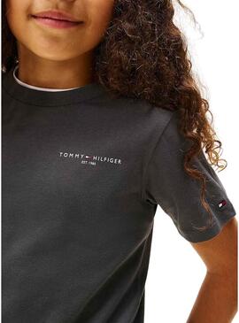 Maglietta Tommy Hilfiger Mini Corp grigia per bambini