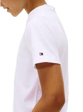 Maglietta Tommy Hilfiger Mini Corp bianca per bambini.