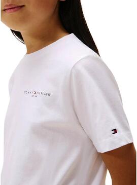 Maglietta Tommy Hilfiger Mini Corp bianca per bambini.