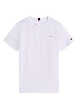 Maglietta Tommy Hilfiger Mini Corp bianca per bambini.