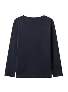 Maglietta Pepe Jeans New Herman logo marino bambino