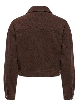 Giacca di jeans Only Anlie stampa animalier bordeaux