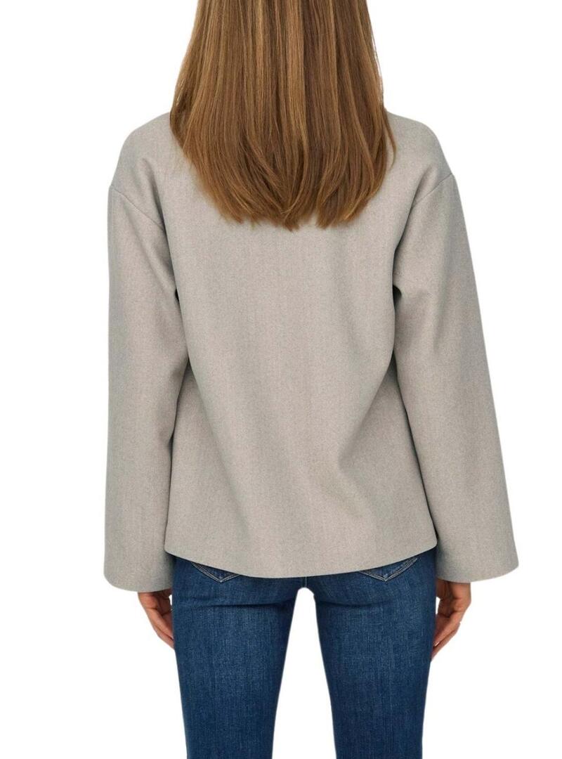 Cappotto corto Only Nancy beige per donna.