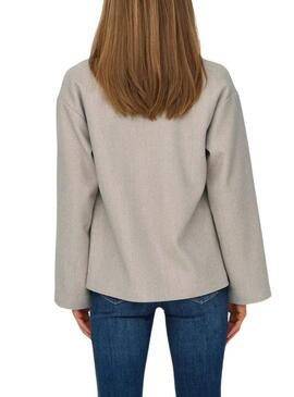 Cappotto corto Only Nancy beige per donna.