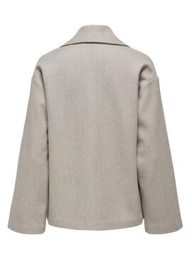Cappotto corto Only Nancy beige per donna.