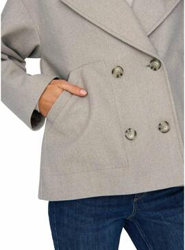 Cappotto corto Only Nancy beige per donna.