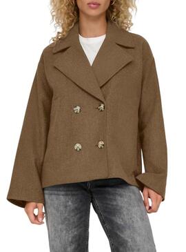 Cappotto corto Only Nancy marrone per donna