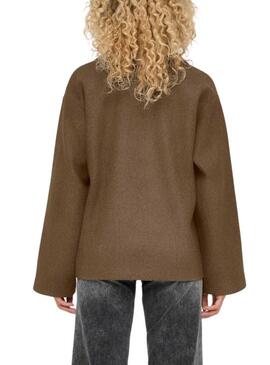 Cappotto corto Only Nancy marrone per donna