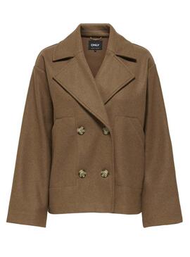 Cappotto corto Only Nancy marrone per donna