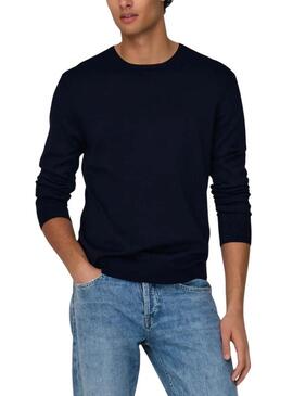 Maglia Only and Sons Wyler blu scuro per uomo.
