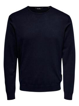 Maglia Only and Sons Wyler blu scuro per uomo.