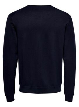 Maglia Only and Sons Wyler blu scuro per uomo.