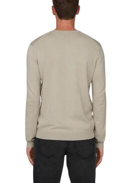 Maglia Only and Sons Wyler beige per uomo.