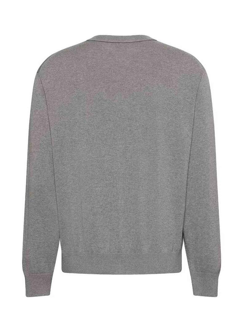 Maglione grigio a maglia Calvin Klein Jeans per uomo