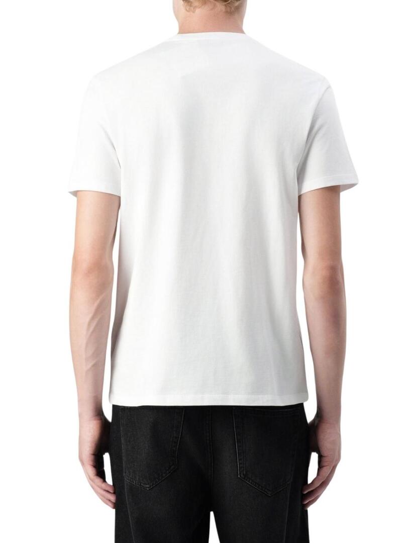 Maglietta Calvin Klein Gradient Monogram bianca per uomo.