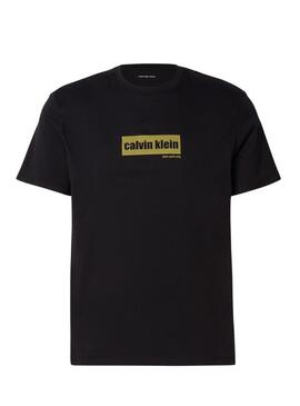 Maglietta Calvin Klein Line Logo nera per uomo