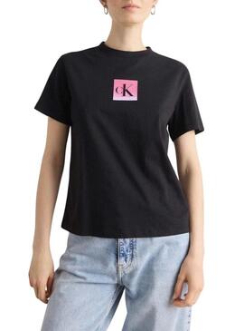 Maglietta Calvin Klein Jeans Classic Boxed nera da donna