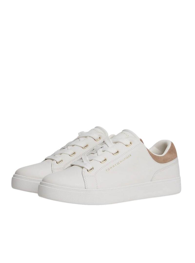 Sneakers Tommy Hilfiger Casual Cupsole bianche per donna.