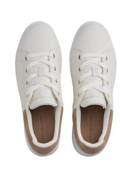 Sneakers Tommy Hilfiger Casual Cupsole bianche per donna.